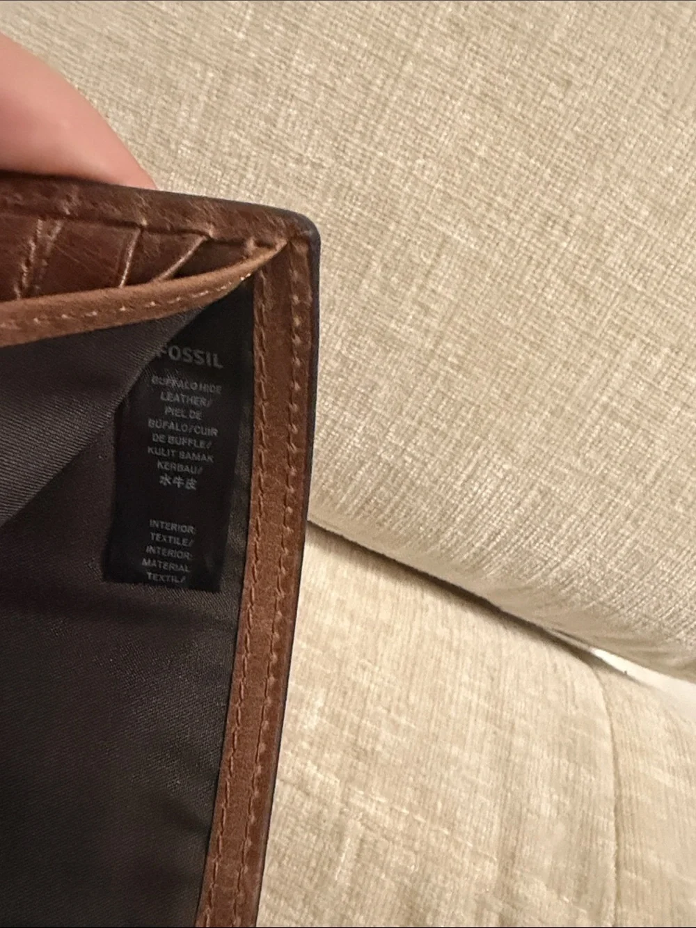 Fossil Men's Dark Brown Leather Bifold Wallet